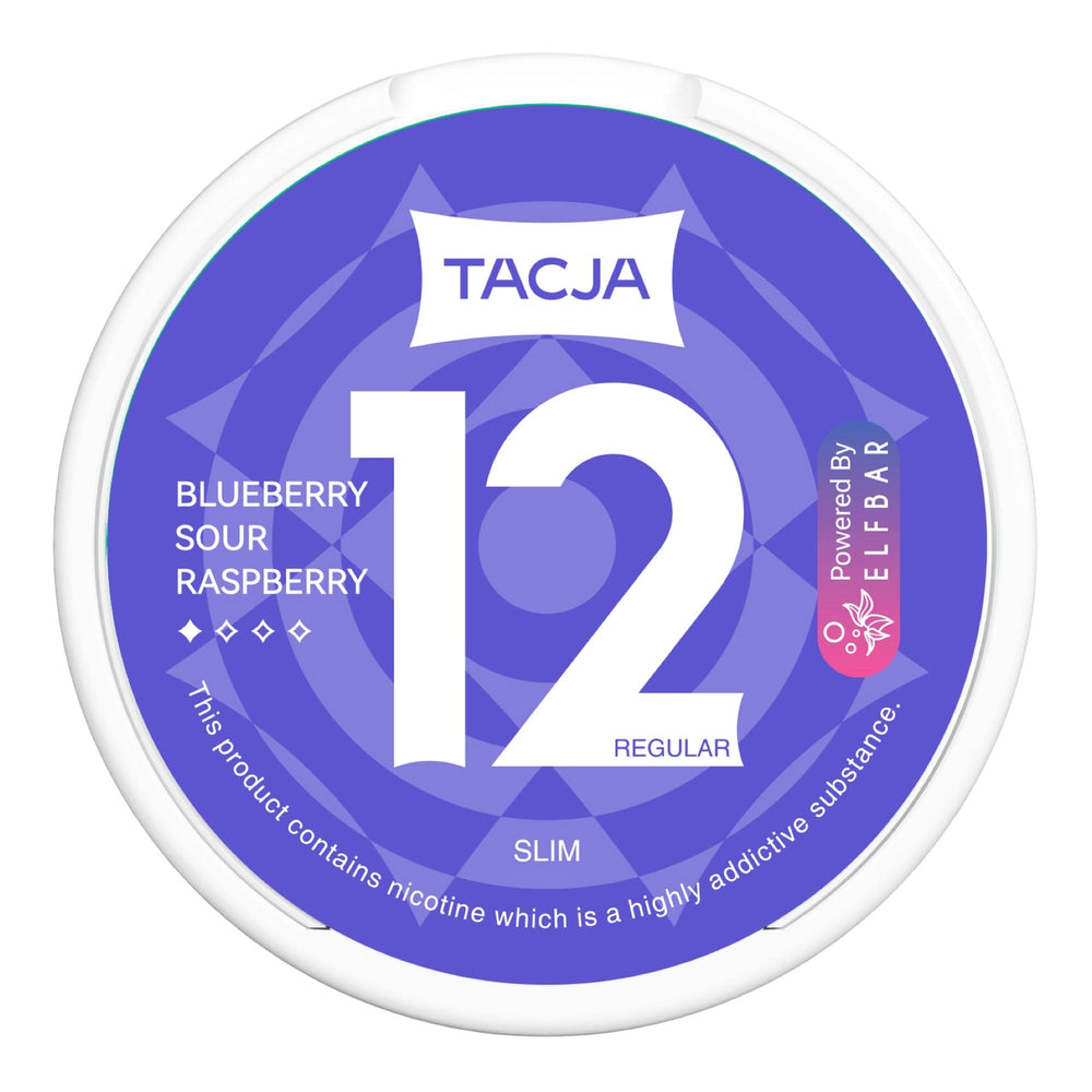 Blueberry Sour Raspberry Elf Bar Nicotine Pouches by Tacja