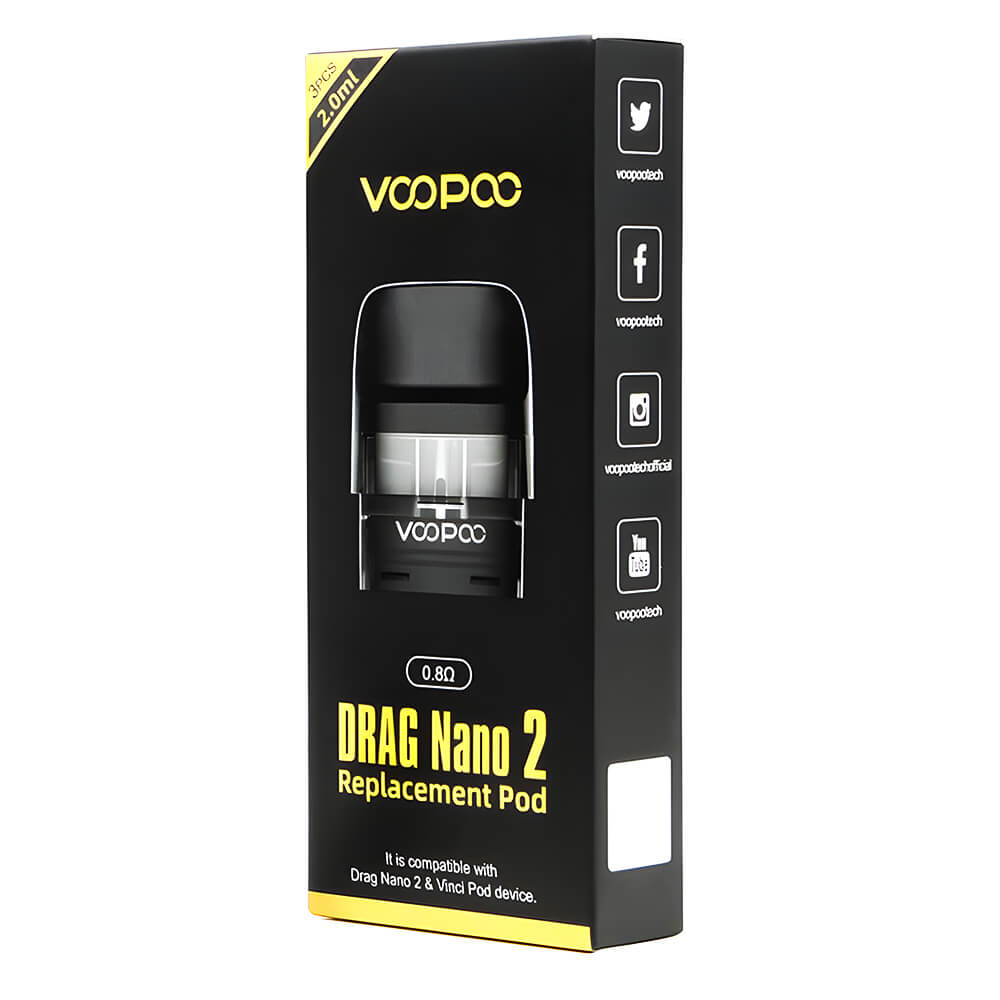 VooPoo Drag Nano 2 Replacement Pods - 3 Pack